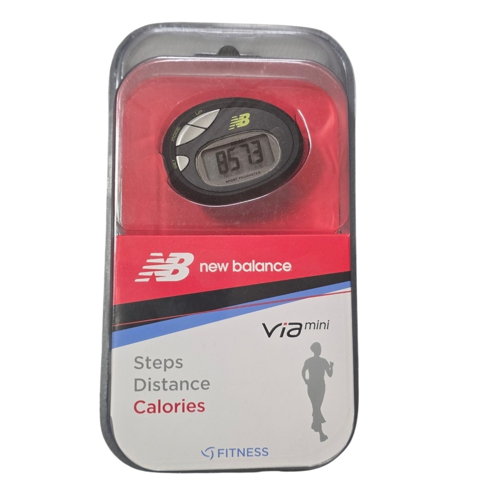 Brand NEW BALANCE VIA MINI PEDOMETER TRACKS STEPS DISTANCE CALORIES FITNESS
